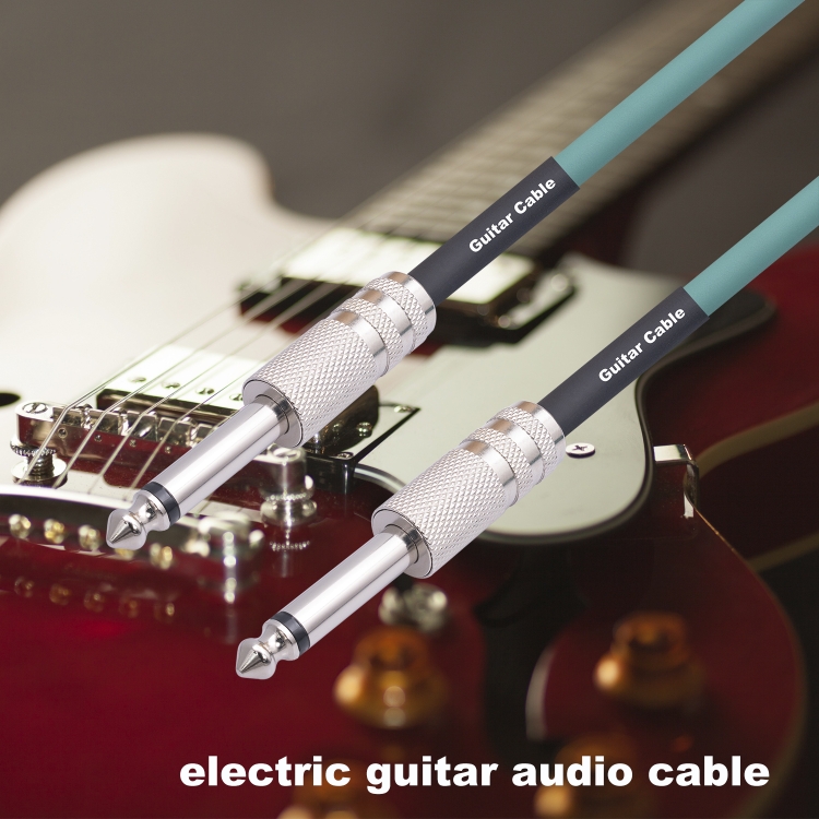 Câble audio pour guitare électrique 3045GR Mono 6,35 mm mâle vers mâle,  longueur : 1,8 m.