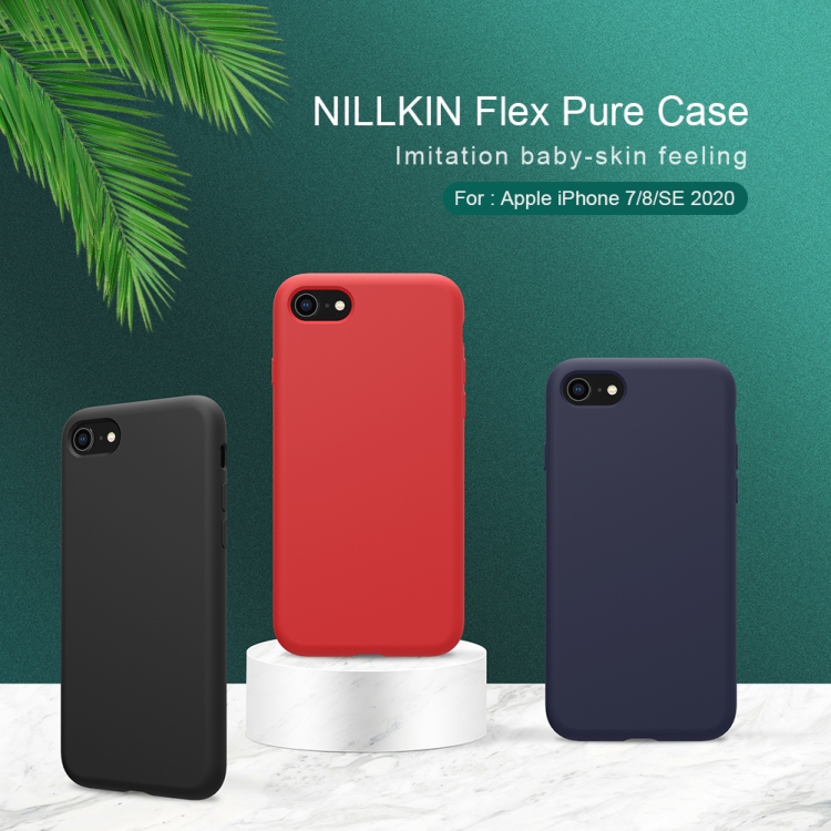 For iPhone SE 2022 / SE 2020 / 8 / 7 NILLKIN Flex Pure Series Liquid Silicone Shockproof Phone Protective Case(Black) For iPhone SE 2022 / SE 2020 / 8 / 7 NILLKIN Flex Pure Series Liquid Silicone Shockproof Phone Protective Case(Black)