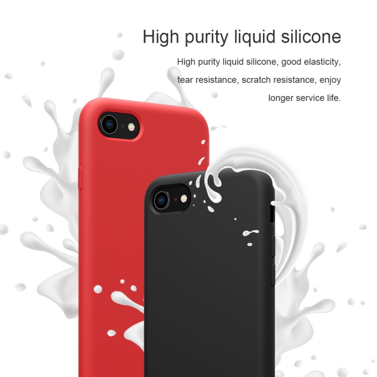 For iPhone SE 2022 / SE 2020 / 8 / 7 NILLKIN Flex Pure Series Liquid Silicone Shockproof Phone Protective Case(Black) For iPhone SE 2022 / SE 2020 / 8 / 7 NILLKIN Flex Pure Series Liquid Silicone Shockproof Phone Protective Case(Black)