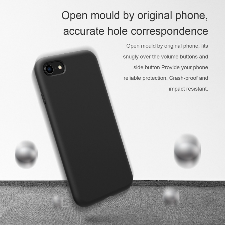 For iPhone SE 2022 / SE 2020 / 8 / 7 NILLKIN Flex Pure Series Liquid Silicone Shockproof Phone Protective Case(Black) For iPhone SE 2022 / SE 2020 / 8 / 7 NILLKIN Flex Pure Series Liquid Silicone Shockproof Phone Protective Case(Black)