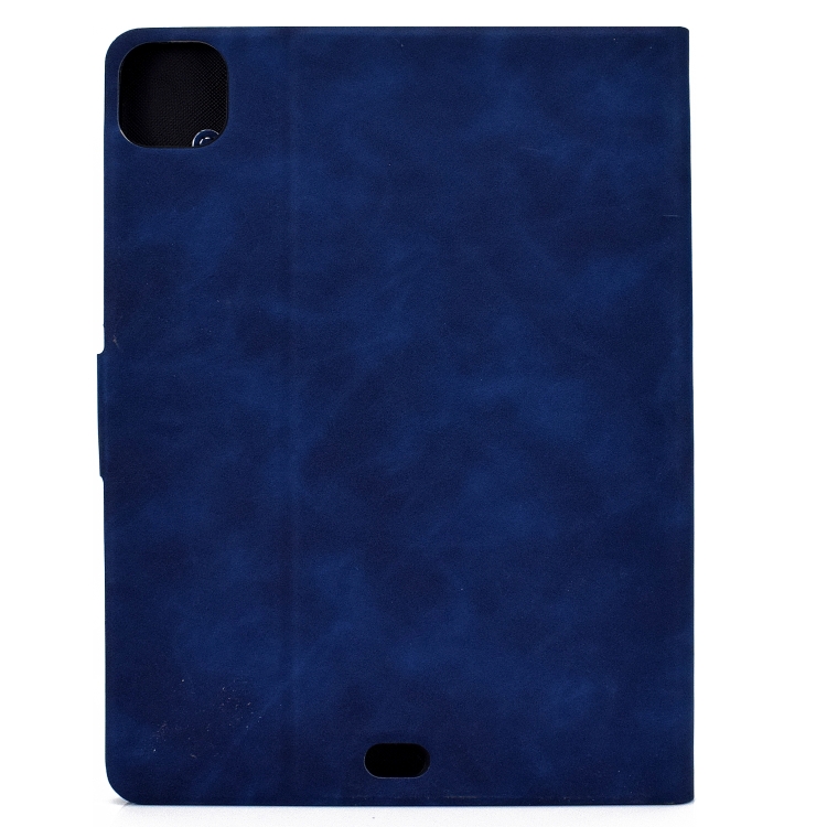 For iPad Air 2022 10.9 Cowhide Texture Leather Smart Tablet Case(Blue) For iPad Air 2022 10.9 Cowhide Texture Leather Smart Tablet Case(Blue)