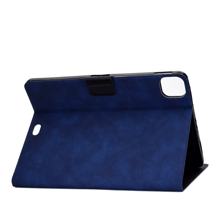 For iPad Air 2022 10.9 Cowhide Texture Leather Smart Tablet Case(Blue) For iPad Air 2022 10.9 Cowhide Texture Leather Smart Tablet Case(Blue)