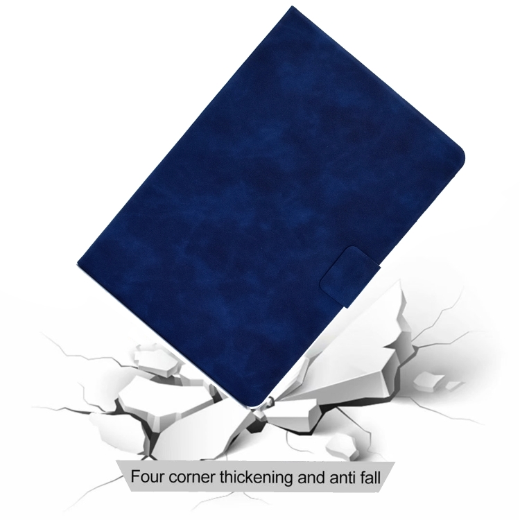 For iPad Air 2022 10.9 Cowhide Texture Leather Smart Tablet Case(Blue) For iPad Air 2022 10.9 Cowhide Texture Leather Smart Tablet Case(Blue)