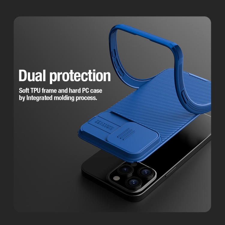 Para OPPO Realme GT2 Pro Nillkin Camshield Pro Series PC Cobertura completa  Funda telefónica (azul)