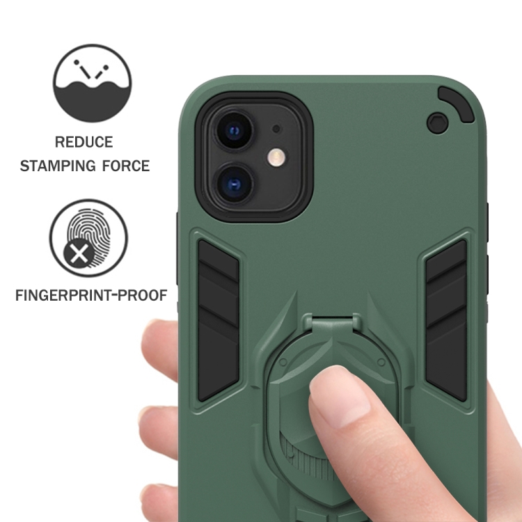 For iPhone 11 Pro 2 in 1 Armor Knight Series PC + TPU Protective Case with Invisible Holder(Red) For iPhone 11 Pro 2 in 1 Armor Knight Series PC + TPU Protective Case with Invisible Holder(Red)