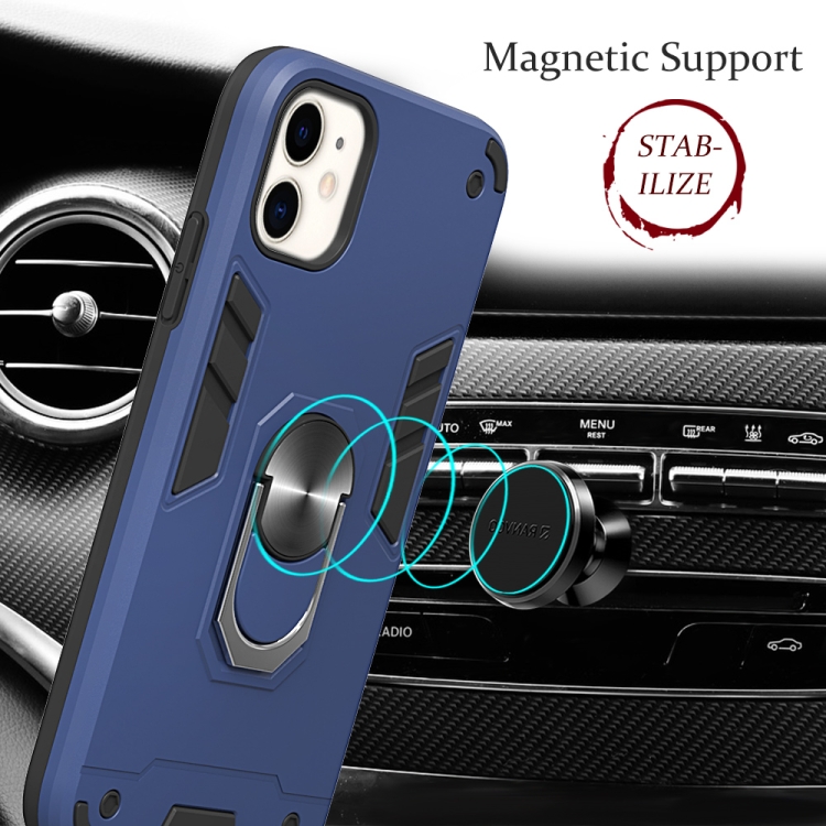 For iPhone 11 2 in 1 Armour Series PC + TPU Protective Case with Ring Holder(Red) For iPhone 11 2 in 1 Armour Series PC + TPU Protective Case with Ring Holder(Red)