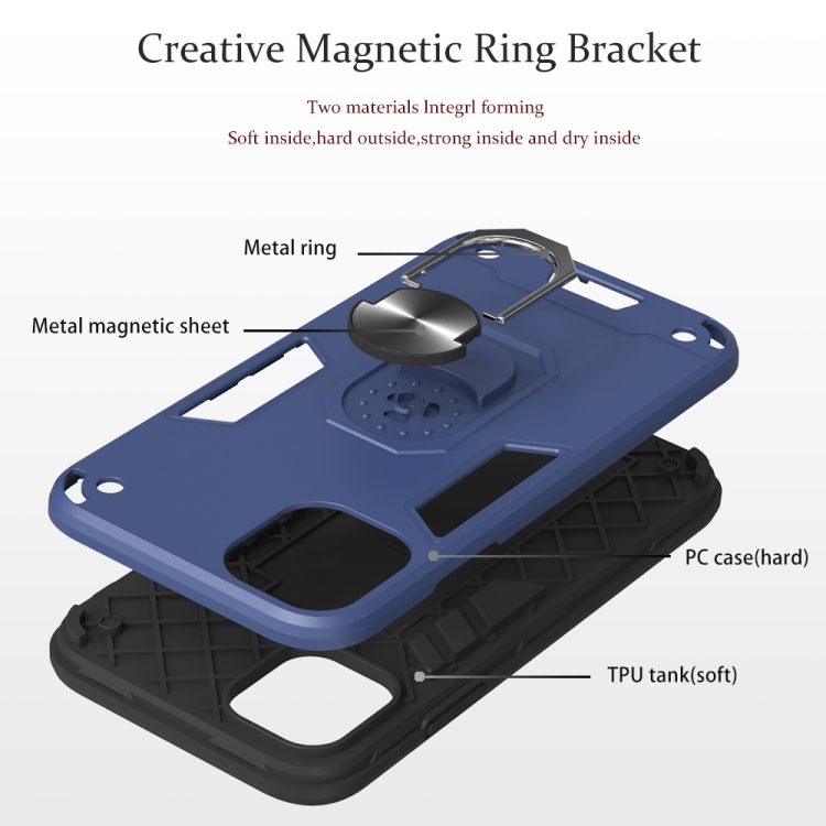 For iPhone 11 2 in 1 Armour Series PC + TPU Protective Case with Ring Holder(Red) For iPhone 11 2 in 1 Armour Series PC + TPU Protective Case with Ring Holder(Red)