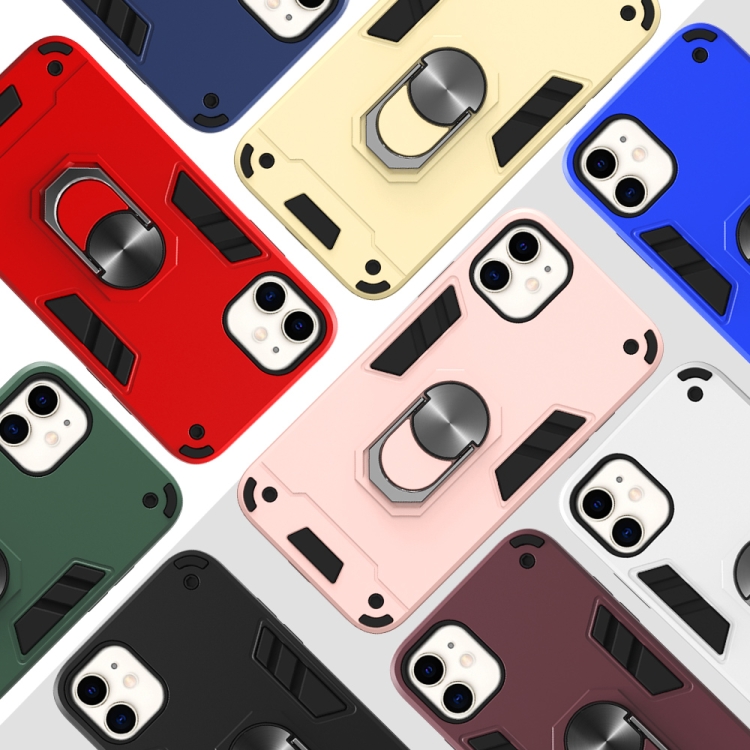 For iPhone 11 2 in 1 Armour Series PC + TPU Protective Case with Ring Holder(Red) For iPhone 11 2 in 1 Armour Series PC + TPU Protective Case with Ring Holder(Red)