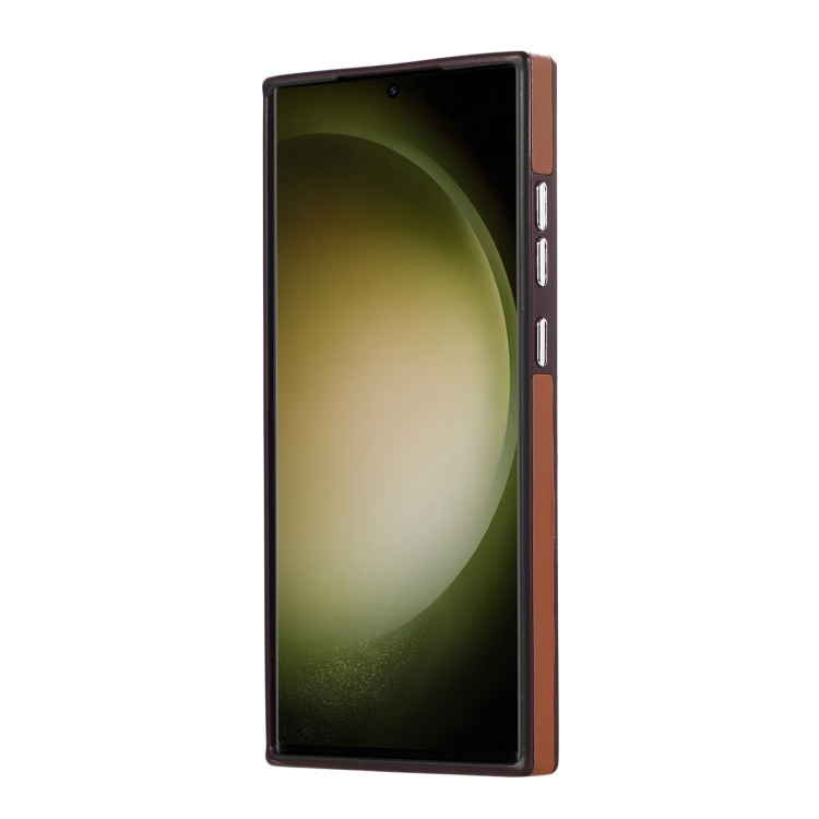 For Samsung Galaxy S23 Ultra 5G Side Leather Magsafe Phone Case(Brown) For Samsung Galaxy S23 Ultra 5G Side Leather Magsafe Phone Case(Brown)