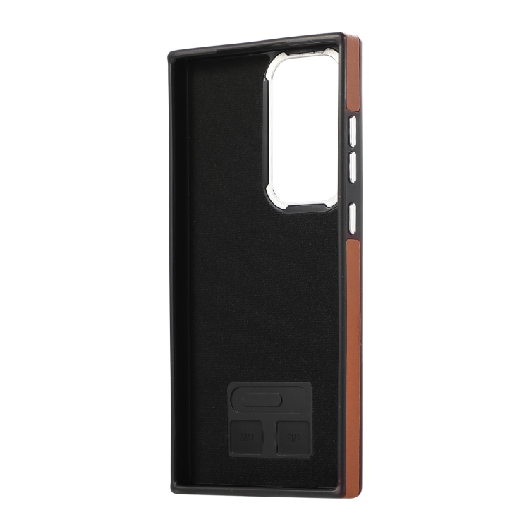 For Samsung Galaxy S23 Ultra 5G Side Leather Magsafe Phone Case(Brown) For Samsung Galaxy S23 Ultra 5G Side Leather Magsafe Phone Case(Brown)