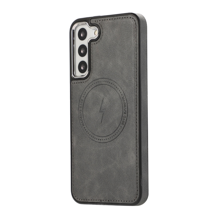For Samsung Galaxy S22 5G Side Leather Magsafe Phone Case(Gray) For Samsung Galaxy S22 5G Side Leather Magsafe Phone Case(Gray)