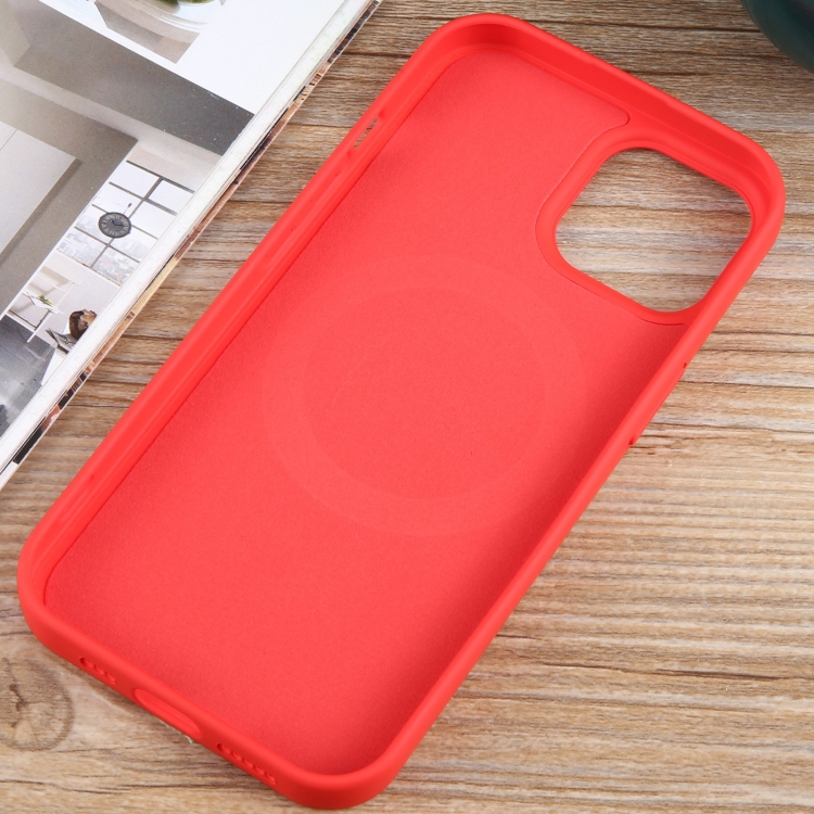 Funda iPhone 15 Plus Silicona MagSafe Rojo Epico