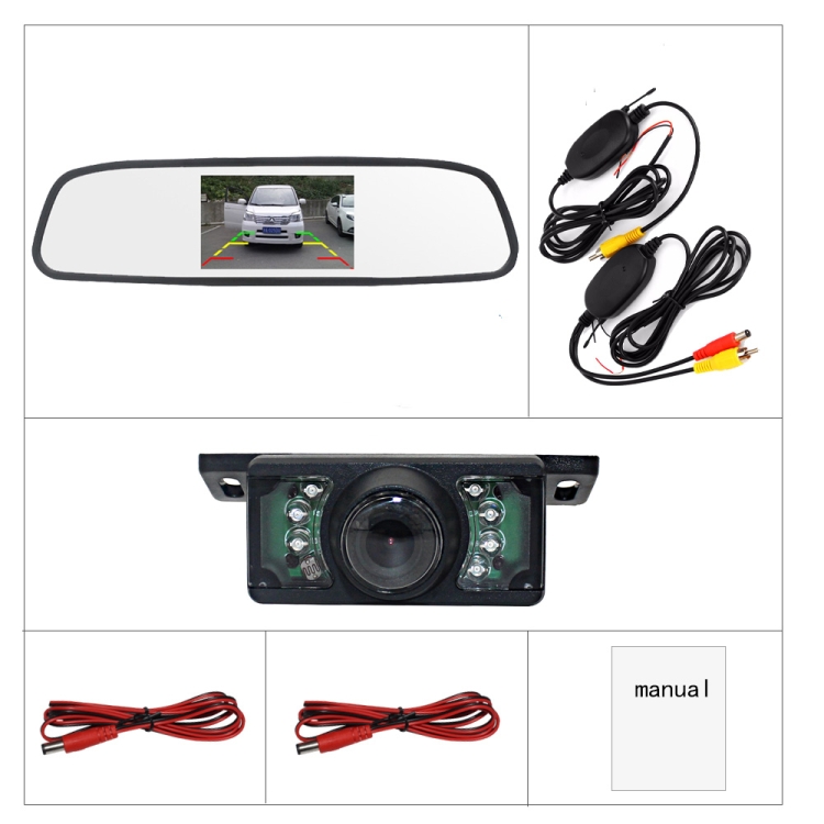 PZ705 415-W 4.3 pouces TFT LCD voiture à distance sans fil caméra de recul  pour