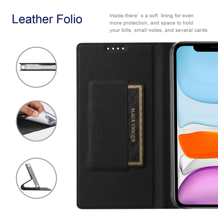 For iPhone 15 Pro Max ViLi DMX Series Shockproof TPU + PU Leather Magnetic Attraction Horizontal Flip Case(Black) - 3