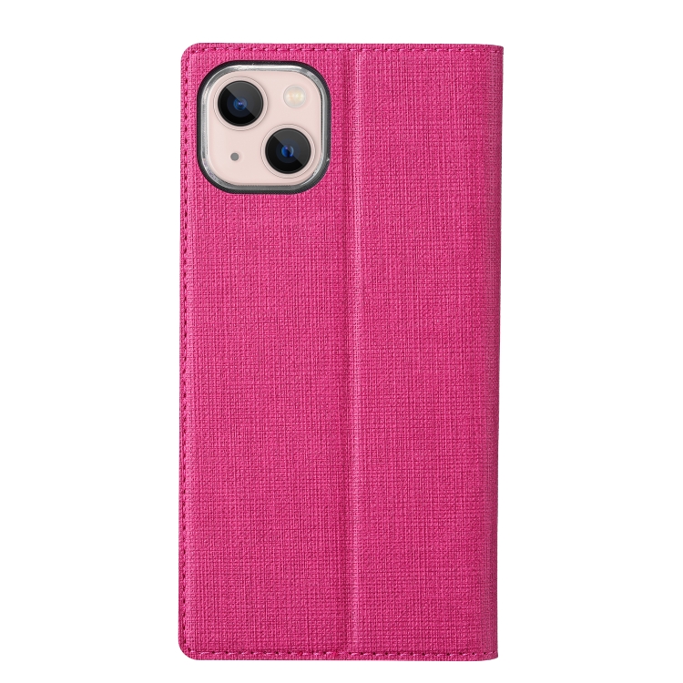 For iPhone 15 ViLi DMX Series Shockproof TPU + PU Leather Magnetic Attraction Horizontal Flip Case(Rose Red)