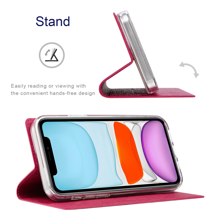 For iPhone 15 ViLi DMX Series Shockproof TPU + PU Leather Magnetic Attraction Horizontal Flip Case(Rose Red)