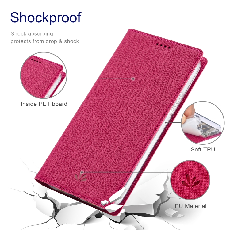 For iPhone 15 ViLi DMX Series Shockproof TPU + PU Leather Magnetic Attraction Horizontal Flip Case(Rose Red)