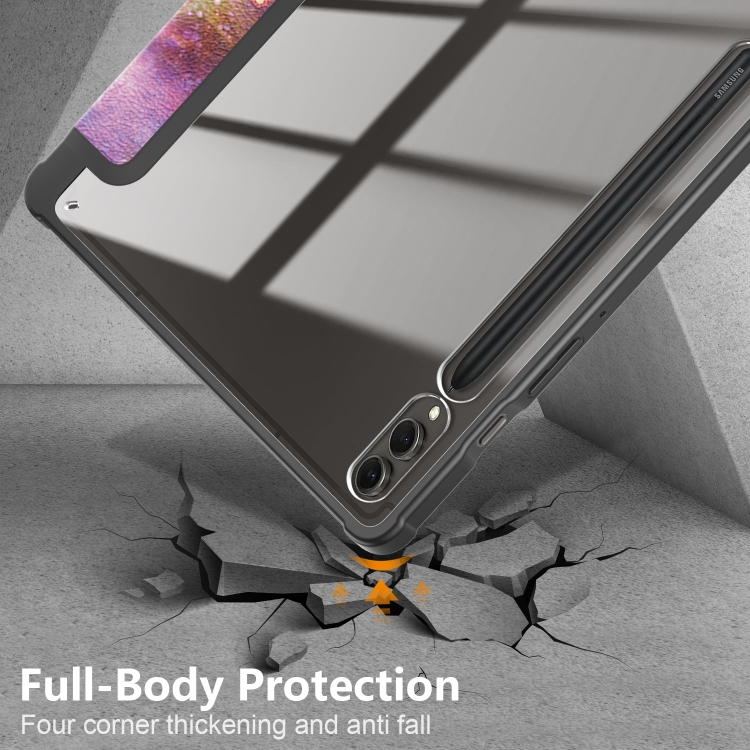 Para Samsung Galaxy Tab S9 + Funda para tableta de cuero inteligente pintada con 3 pliegues acrílicos (Vía Láctea) - 6