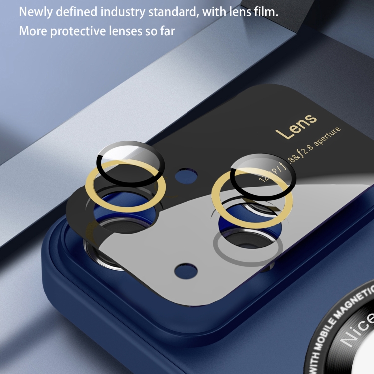 For iPhone 15 Plus Large Glass Window Magnetic Magsafe Phone Case with Lens Film(Dark Purple) For iPhone 15 Plus Large Glass Window Magnetic Magsafe Phone Case with Lens Film(Dark Purple)