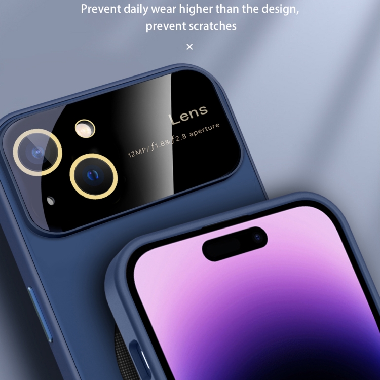 For iPhone 15 Plus Large Glass Window Magnetic Magsafe Phone Case with Lens Film(Dark Purple) For iPhone 15 Plus Large Glass Window Magnetic Magsafe Phone Case with Lens Film(Dark Purple)
