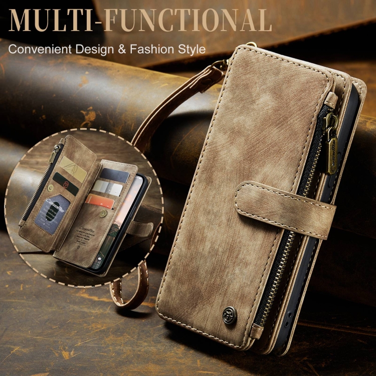 For iPhone 15 Pro CaseMe C30 Multifunctional Leather Phone Case(Brown) For iPhone 15 Pro CaseMe C30 Multifunctional Leather Phone Case(Brown)