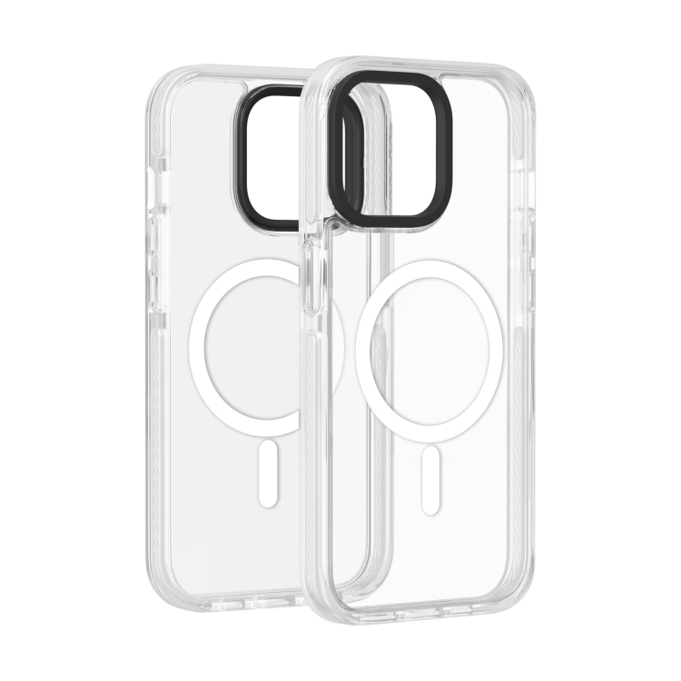 For iPhone 15 Plus Kingsteel Wolf MagSafe Transparent Phone Case(White) For iPhone 15 Plus Kingsteel Wolf MagSafe Transparent Phone Case(White)
