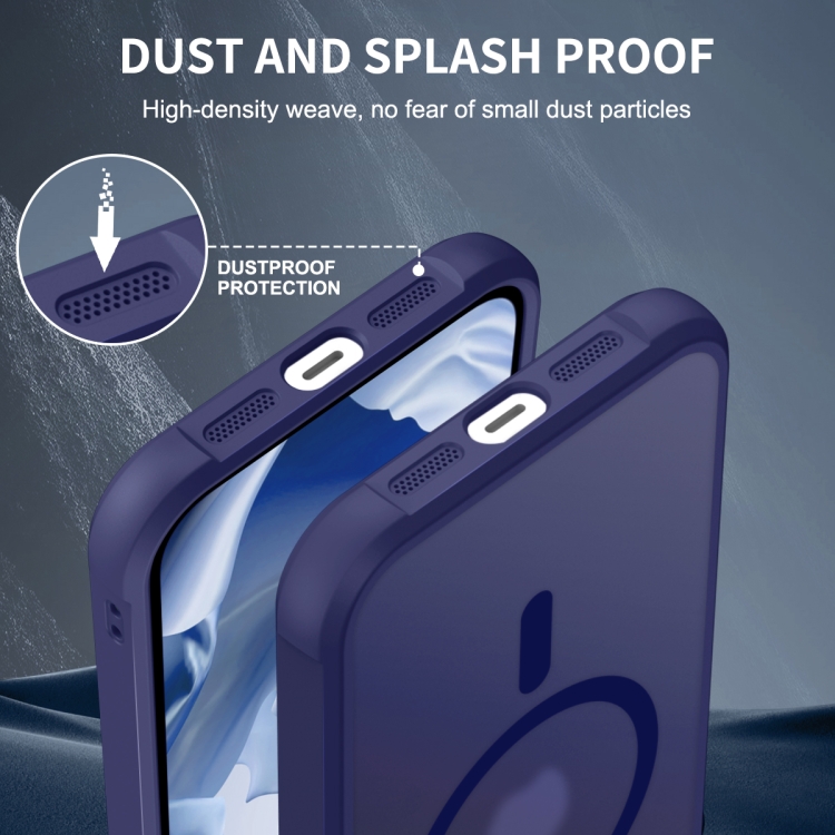 Für iPhone 15 Pro Max MagSafe Magnetische Handyhülle (Klein Blau)