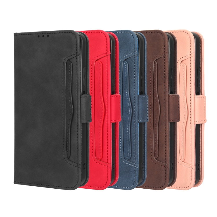 For iPhone 16 Plus Skin Feel Calf Texture Card Slots Leather Phone Case(Blue) For iPhone 16 Plus Skin Feel Calf Texture Card Slots Leather Phone Case(Blue)
