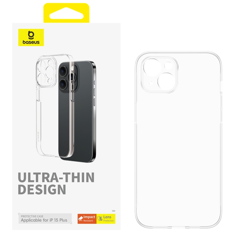 For iPhone 15 Plus Baseus Lucent Series Ultra-thin Phone case(Transparent) For iPhone 15 Plus Baseus Lucent Series Ultra-thin Phone case(Transparent)