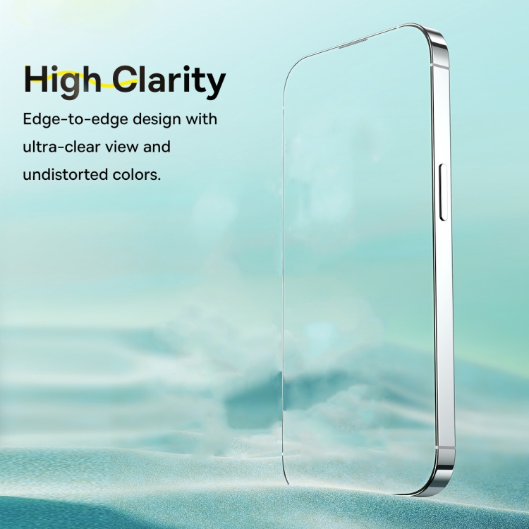 For iPhone 15 Baseus Sapphire Series Dustproof HD Tempered Glass Film For iPhone 15 Baseus Sapphire Series Dustproof HD Tempered Glass Film