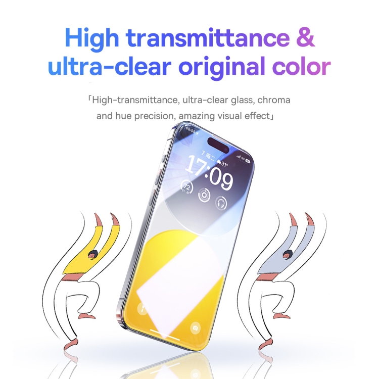 For iPhone 15 Plus Baseus Diamond Series Full-coverage HD Tempered Glass Film For iPhone 15 Plus Baseus Diamond Series Full-coverage HD Tempered Glass Film