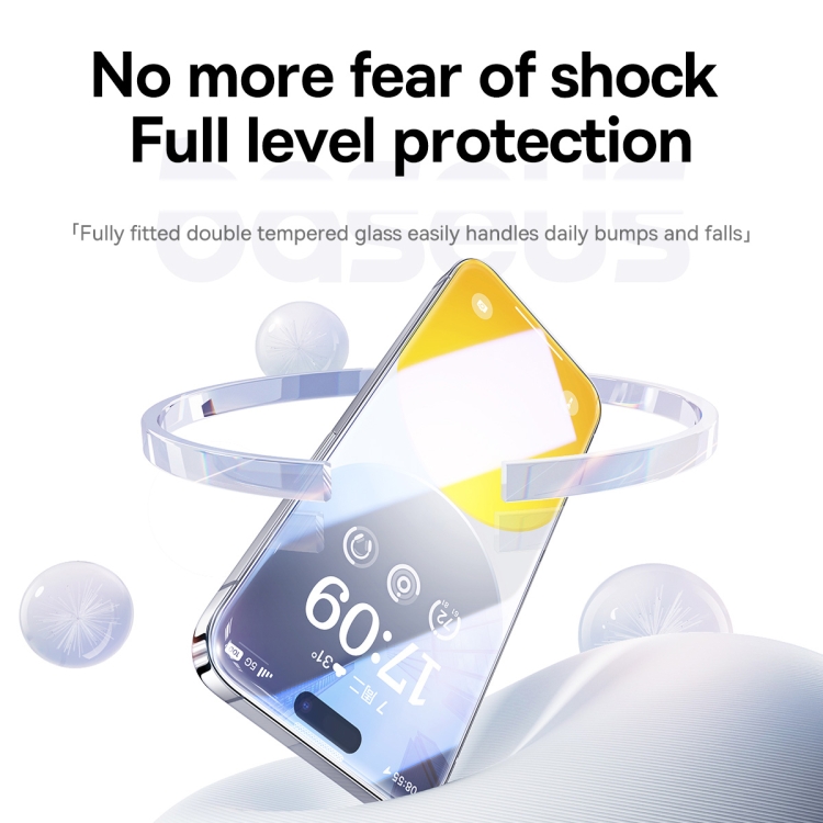 For iPhone 15 Plus Baseus Diamond Series Full-coverage HD Tempered Glass Film For iPhone 15 Plus Baseus Diamond Series Full-coverage HD Tempered Glass Film
