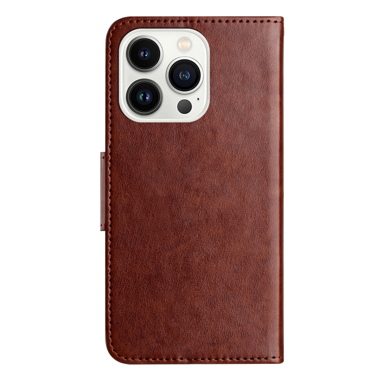 For iPhone 16 Pro Max Butterfly Flower Pattern Flip Leather Phone Case(Brown) For iPhone 16 Pro Max Butterfly Flower Pattern Flip Leather Phone Case(Brown)