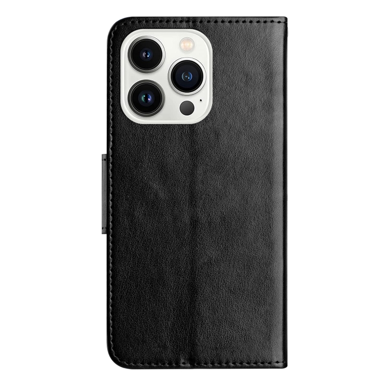 For iPhone 16 Pro Butterfly Flower Pattern Flip Leather Phone Case(Black) For iPhone 16 Pro Butterfly Flower Pattern Flip Leather Phone Case(Black)