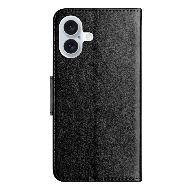 For iPhone 16 Butterfly Flower Pattern Flip Leather Phone Case(Black) For iPhone 16 Butterfly Flower Pattern Flip Leather Phone Case(Black)