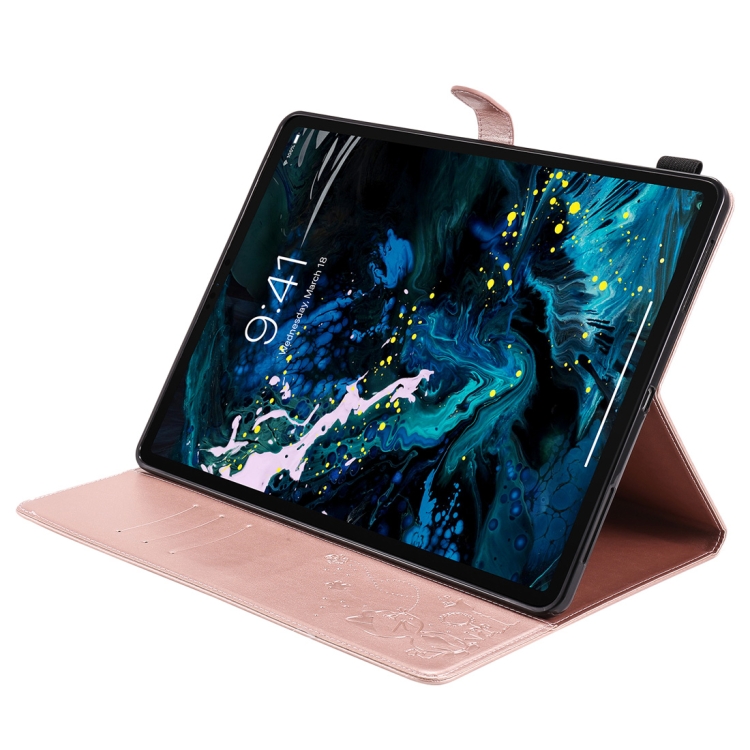 For iPad Pro 12.9 (2020) & (2018) Cat Bee Embossing Pattern Horizontal Flip Leather Tablet Case with Holder & Card Slots & Wallet & Pen Slot(Rose Gold) For iPad Pro 12.9 (2020) & (2018) Cat Bee Embossing Pattern Horizontal Flip Leather Tablet Case with Holder & Card Slots & Wallet & Pen Slot(Rose Gold)
