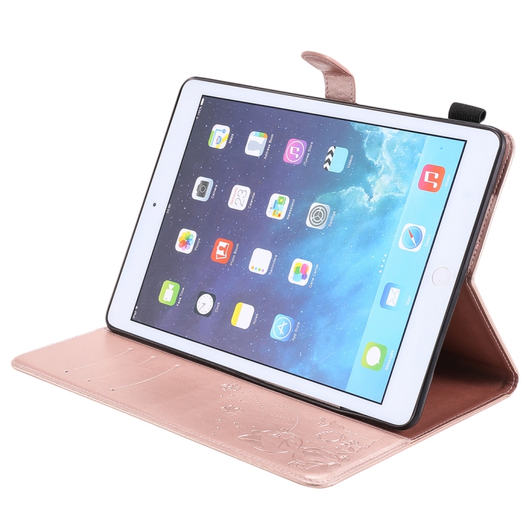 For iPad Air 2 / Air / 9.7 (2018) & (2017) Cat Bee Embossing Pattern Horizontal Flip Leather Case with Holder & Card Slots & Wallet & Pen Slot & Wake-up / Sleep Function(Rose Gold) For iPad Air 2 / Air / 9.7 (2018) & (2017) Cat Bee Embossing Pattern Horizontal Flip Leather Case with Holder & Card Slots & Wallet & Pen Slot & Wake-up / Sleep Function(Rose Gold)