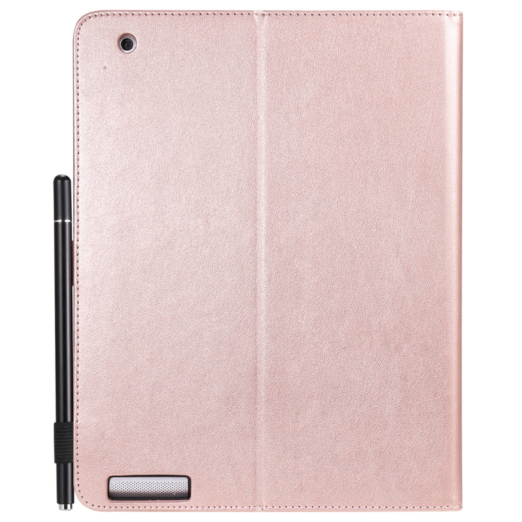 For iPad 4 / 3 / 2 Cat Bee Embossing Pattern Horizontal Flip Leather Case with Holder & Card Slots & Wallet & Pen Slot & Wake-up / Sleep Function(Rose Gold) For iPad 4 / 3 / 2 Cat Bee Embossing Pattern Horizontal Flip Leather Case with Holder & Card Slots & Wallet & Pen Slot & Wake-up / Sleep Function(Rose Gold)