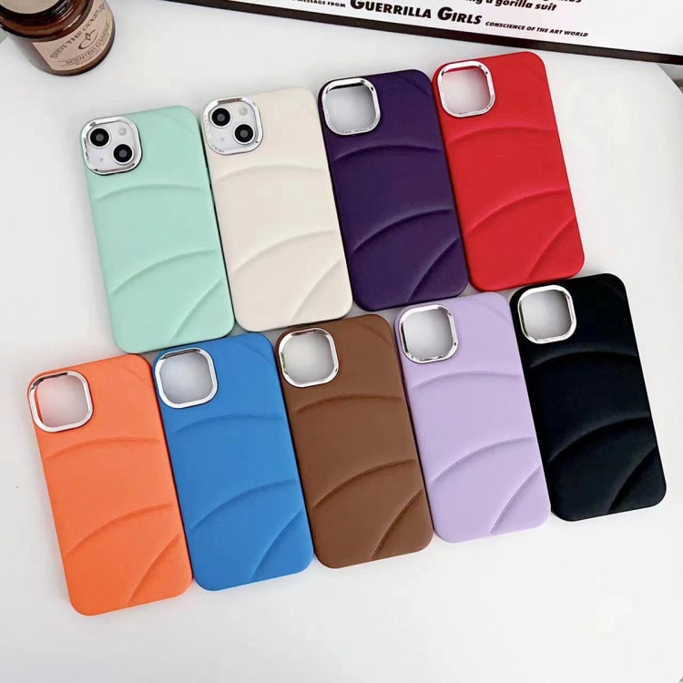 For iPhone 15 Plus Electroplating Liquid Down Jacket TPU Phone Case(Orange) For iPhone 15 Plus Electroplating Liquid Down Jacket TPU Phone Case(Orange)