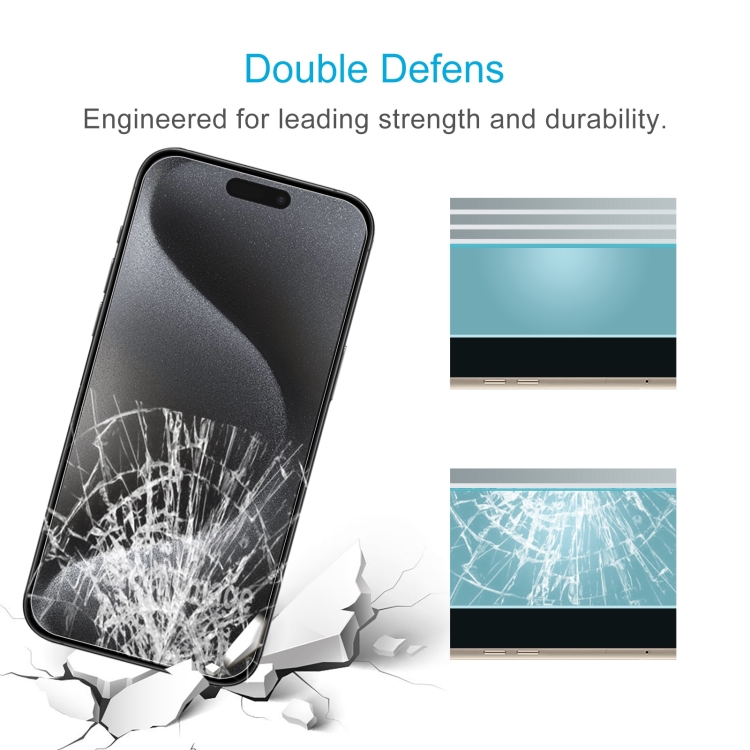 For iPhone 15 Plus / 15 Pro Max 10pcs 0.26mm 9H 2.5D Tempered Glass Film - 4