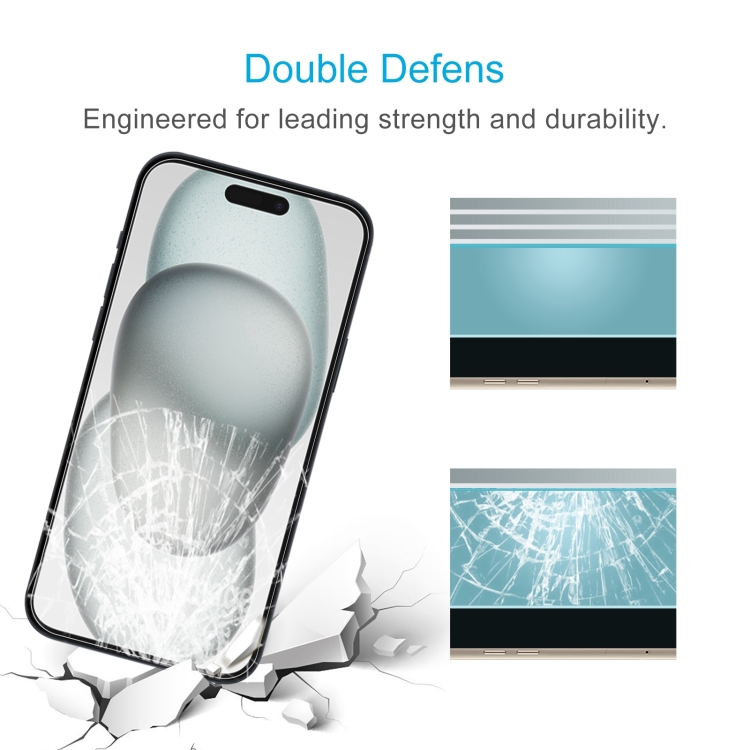 For iPhone 15 / 15 Pro 50pcs 0.26mm 9H 2.5D Tempered Glass Film For iPhone 15 / 15 Pro 50pcs 0.26mm 9H 2.5D Tempered Glass Film