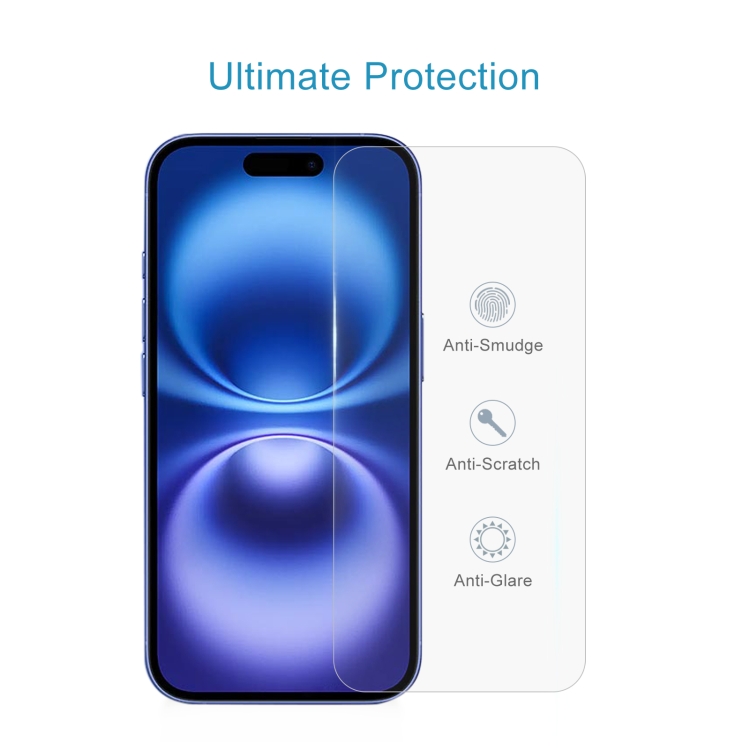 For iPhone 16 50pcs 0.26mm 9H 2.5D Tempered Glass Film For iPhone 16 50pcs 0.26mm 9H 2.5D Tempered Glass Film