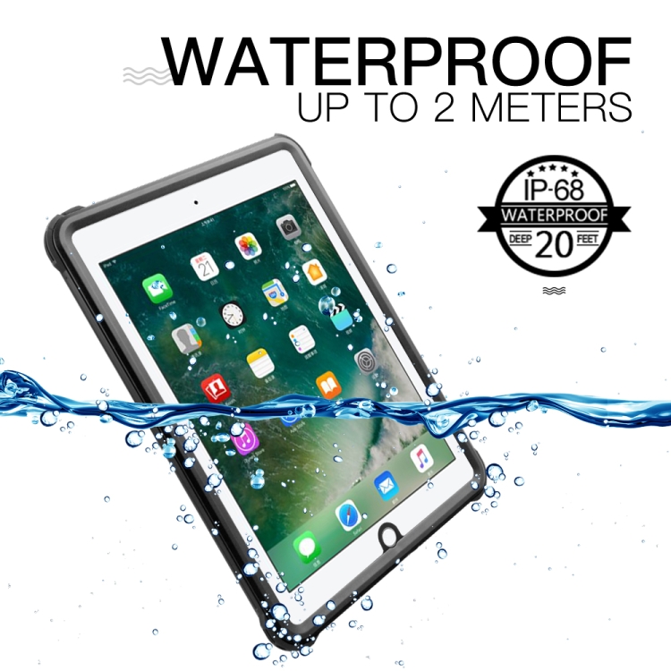 For iPad 9.7 (2017) / (2018) / Air RedPepper Shockproof Waterproof PC + TPU Protective Case with Holder(Black) For iPad 9.7 (2017) / (2018) / Air RedPepper Shockproof Waterproof PC + TPU Protective Case with Holder(Black)