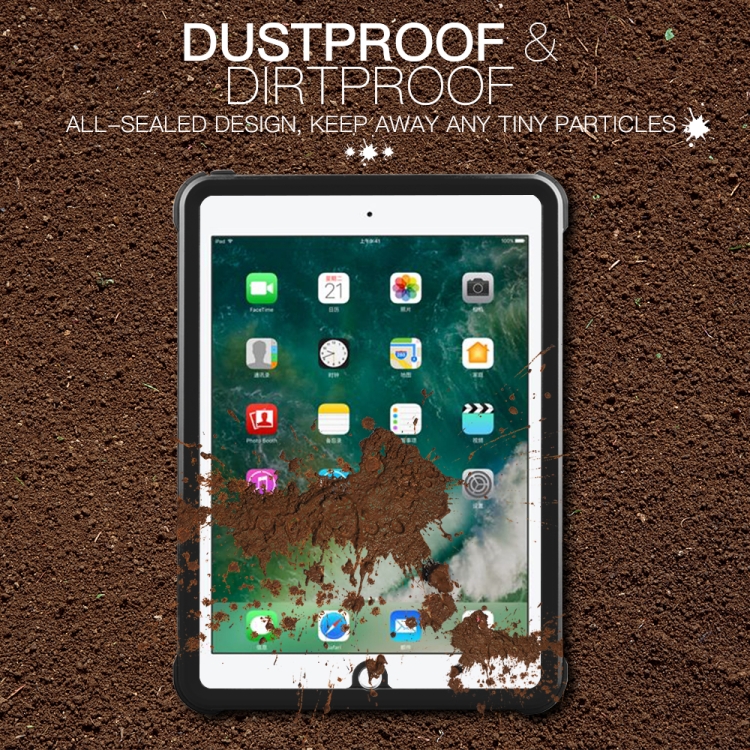 For iPad 9.7 (2017) / (2018) / Air RedPepper Shockproof Waterproof PC + TPU Protective Case with Holder(Black) For iPad 9.7 (2017) / (2018) / Air RedPepper Shockproof Waterproof PC + TPU Protective Case with Holder(Black)