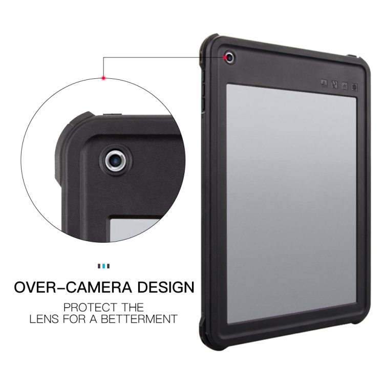 For iPad 9.7 (2017) / (2018) / Air RedPepper Shockproof Waterproof PC + TPU Protective Case with Holder(Black) For iPad 9.7 (2017) / (2018) / Air RedPepper Shockproof Waterproof PC + TPU Protective Case with Holder(Black)