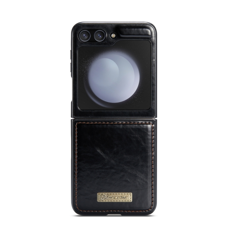 For Samsung Galaxy Z Flip5 CaseMe 003 PU + PC Business Style Crazy Horse Texture Leather Phone Case(Black) For Samsung Galaxy Z Flip5 CaseMe 003 PU + PC Business Style Crazy Horse Texture Leather Phone Case(Black)