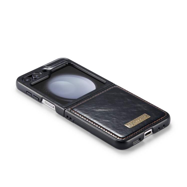 For Samsung Galaxy Z Flip5 CaseMe 003 PU + PC Business Style Crazy Horse Texture Leather Phone Case(Black) For Samsung Galaxy Z Flip5 CaseMe 003 PU + PC Business Style Crazy Horse Texture Leather Phone Case(Black)