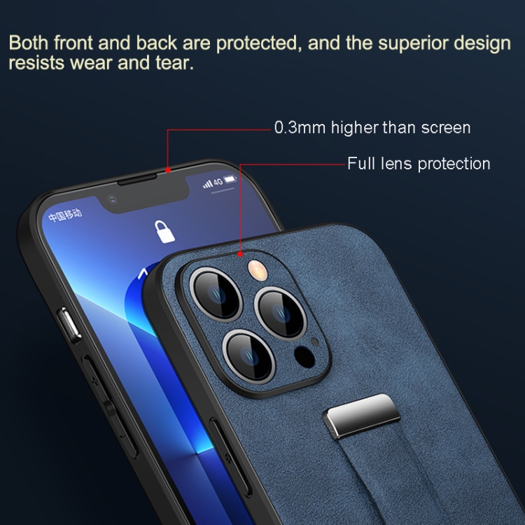 For iPhone 15 Pro Max SULADA Tide Cool Series PC + Leather Texture Skin Feel Phone Case(Orange) For iPhone 15 Pro Max SULADA Tide Cool Series PC + Leather Texture Skin Feel Phone Case(Orange)