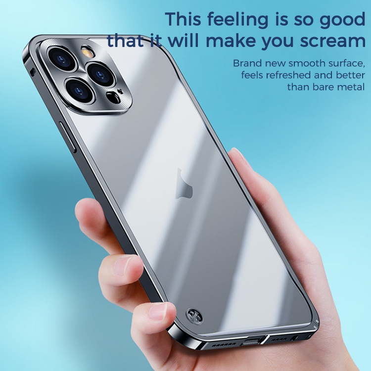 Coque Hybride Antichoc Pour IPhone 12/13/14/15/16 Pro Max - Cadre Métal + Silicone - Neuf