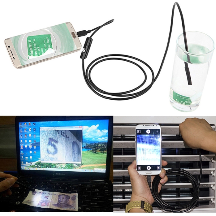Étanche Usb Endoscope Endoscope Serpent Caméra d'Inspection Avec 6 Lumières  Led Téléphone Mobile